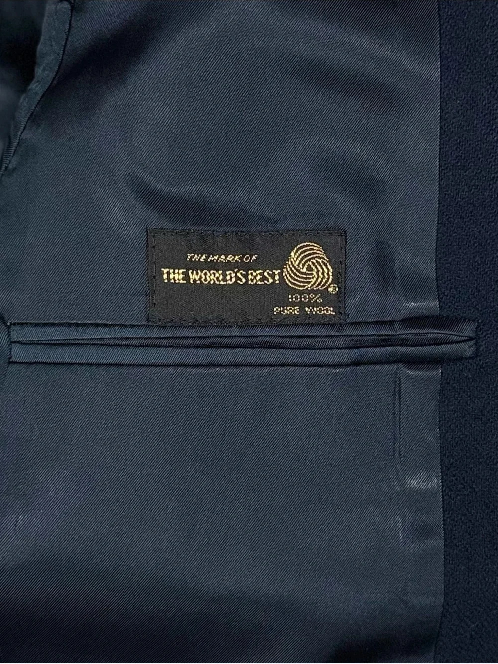Vtg Stanley Blacker Lord Taylor Woolmark Navy Gold Button Blazer‎ Sport Coat 40R